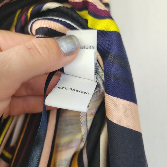 DVF Diane Von Furstenberg Mini Dress Size 8 Silk Retro Preppy - Picture 7 of 11